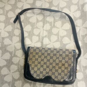 Vintage Gucci GG Fabric Shoulder Bag